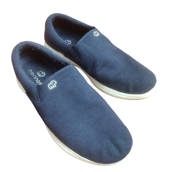 Merinos Men's Slip-Ons Navy/White Size 9 - Picture 8 of 16